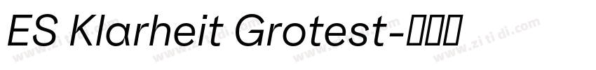 ES Klarheit Grotest字体转换
